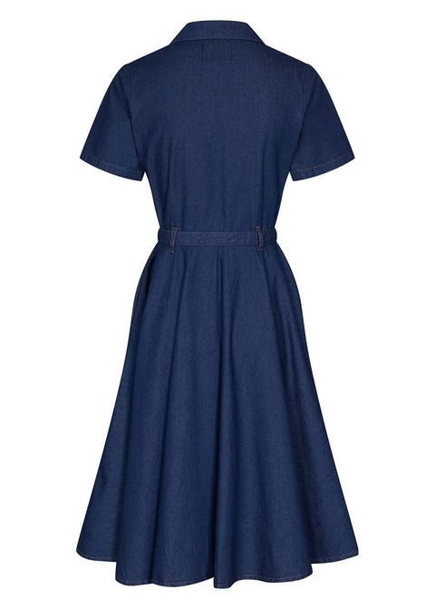 collectif denim dress Solange Jude Denim Dress in Navy